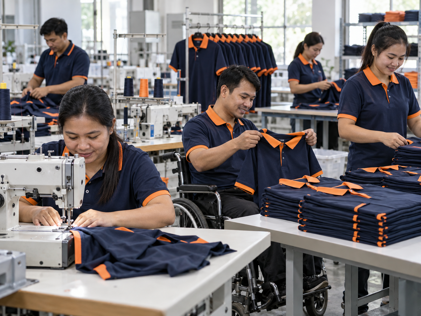 คนพิการร่วมผลิตเสื้อโปโลสำหรับองค์กร